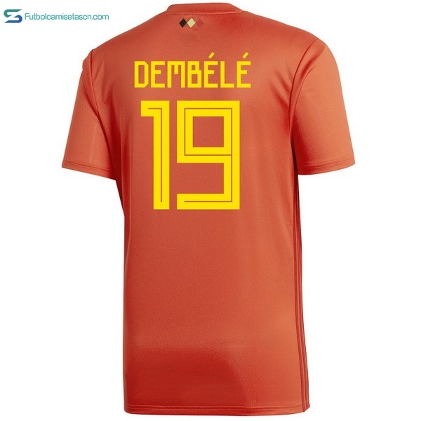 Camiseta Belgica 1ª Dembélé 2018 Rojo